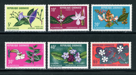 Gabon Scott #284-289 MNH Flowers FLORA CV$6+ 410028 ISH