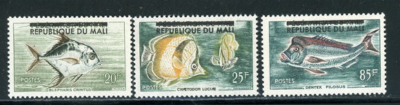 Mali Scott #10-12 MNH OVPT on Fish CV$6+ 410070 ISH