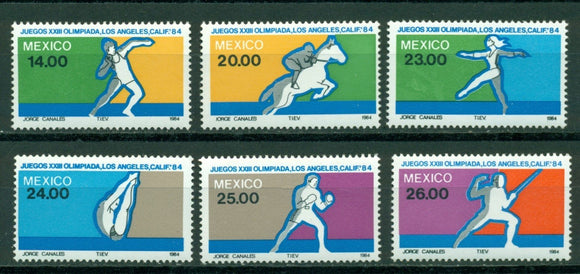 Mexico Scott #1351-1356 MNH OLYMPICS 1984 Los Angeles CV$6+ 410073 ISH