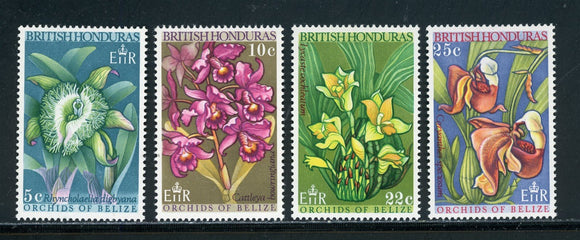 British Honduras Scott #226-229 MNH Orchids Flowers FLORA CV$5+ 410138 ISH