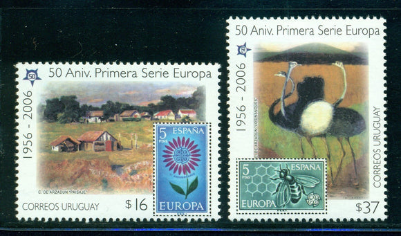 Uruguay Scott #2121-2122 MNH Europa Stamps 50th ANN CV$8+