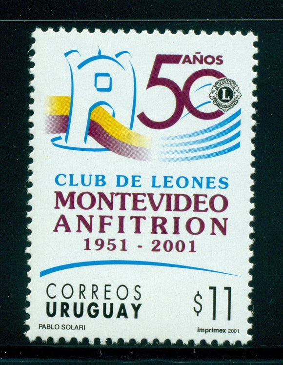 Uruguay Scott #1902 MNH Montevideo Lions Club CV$6+