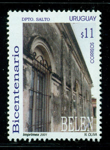 Uruguay Scott #1896 MNH City of Belén Bicentenary CV$6+