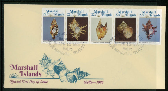 Marshall Islands Scott #69a FIRST DAY COVER of 5 Sea Shells $$ 414109