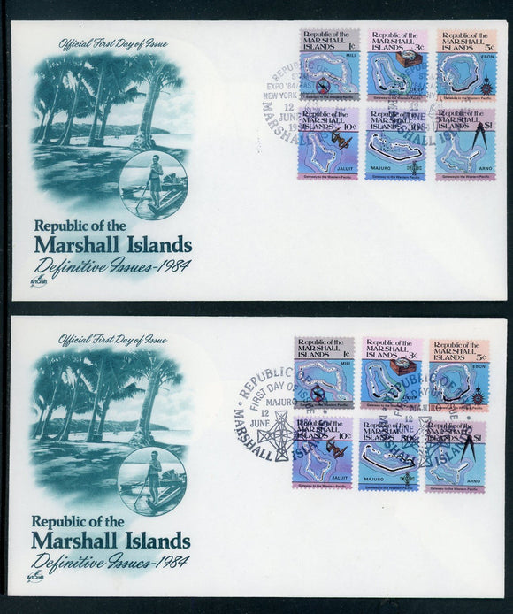 Marshall Islands Scott #35//49A FIRST DAY COVERS 1984 Maps $$ 414129