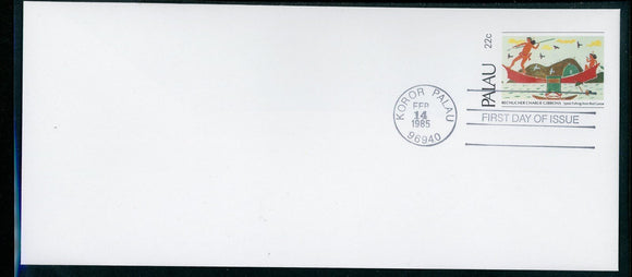 Palau OS #11 FIRST DAY COVER Christmas 1983 22c Stationery $$ 414152