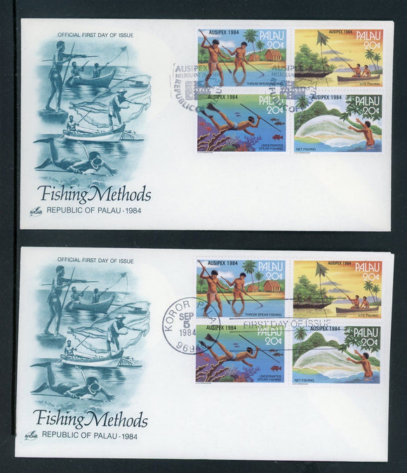 Palau Scott #58a FIRST DAY COVERS Fishing AUSIPEX '84 EXPO $$ 414162