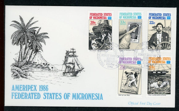 Micronesia Scott #52//C24 FIRST DAY COVER AMERIPEX '86 Stamp EXPO $$ 414212