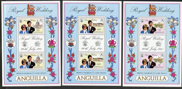 Anguilla Scott #444a//446a MNH S/S Prince Charles Lady Diana Wed CV$3+ 414244