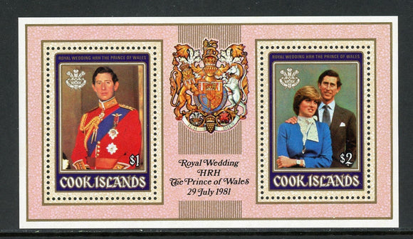 Cook Islands Scott #660a MNH S/S Prince Charles Lady Diana Wed $$ 414272