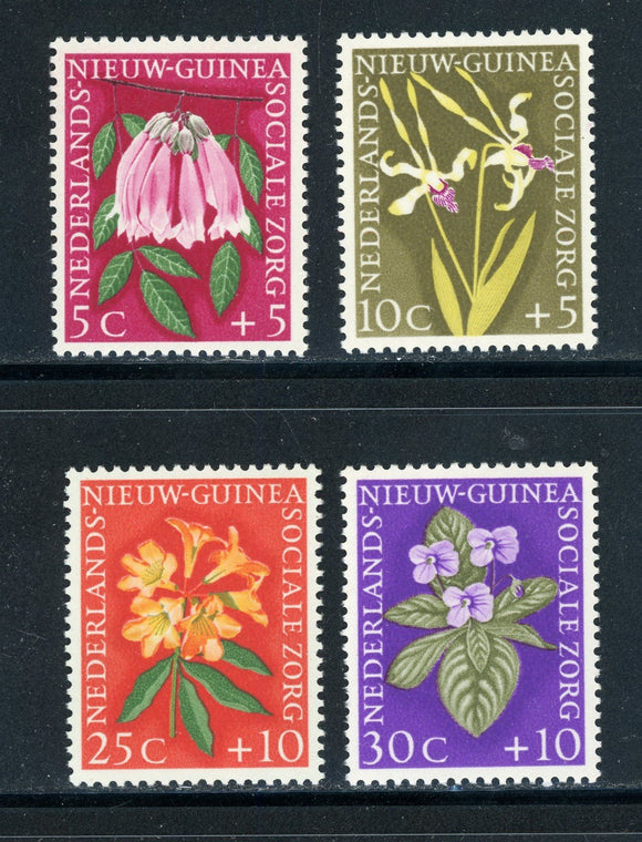 Netherlands New Guinea Scott #B19-B22 MNH Flowers Orchid Flora CV$3+ 414310