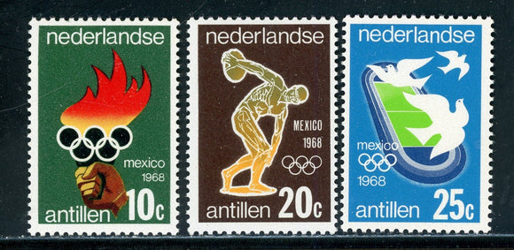 Netherlands Antilles Scott #313-315 MNH Mexico 1968 Olympics $$ 414322