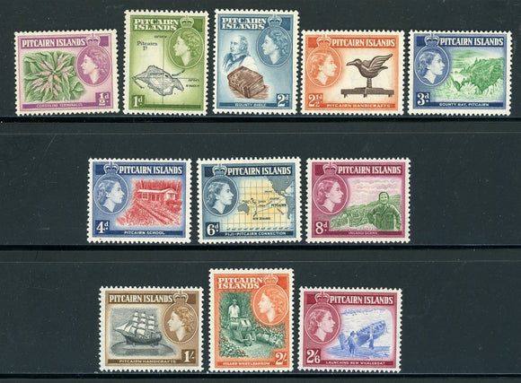 Pitcairn Islands Scott #20-30 MLH 1957 /Definitives QEII CV$52+ 414344
