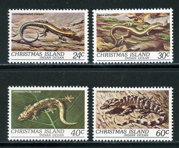 Christmas Island Scott #112-115 MNH Reptiles FAUNA $$ 414386