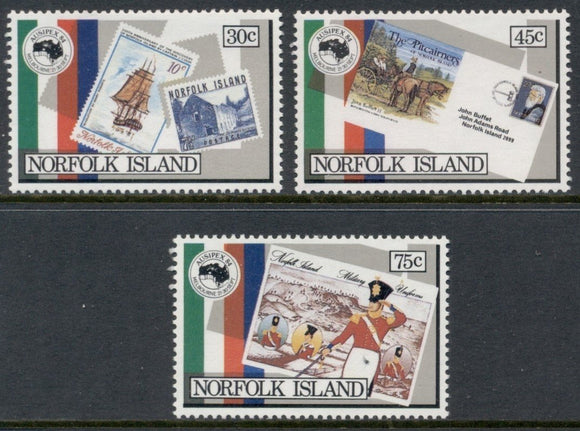 Norfolk Island Scott #344-346 MNH AUSIPEX '84 Stamp EXPO CV$2+ 414403