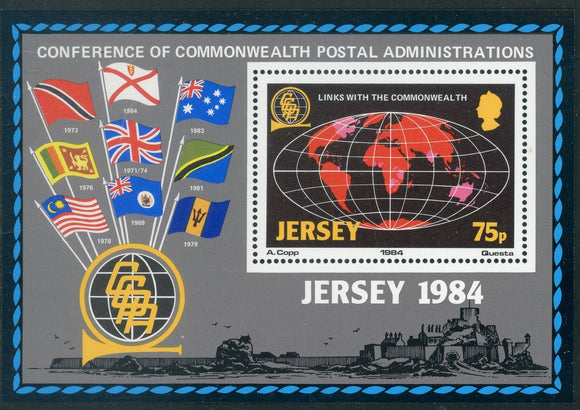 Jersey Scott #329 MNH S/S Commonwealth Postal Administration $$ 414435