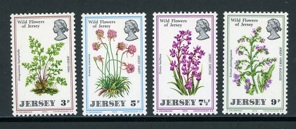Jersey Scott #61-64 MNH Flowers FLORA CV$2+ 414442