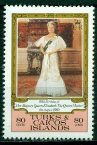 Turks & Caicos Islands Scott #440 MNH Queen Mother Elizabeth 80th Birthday $$