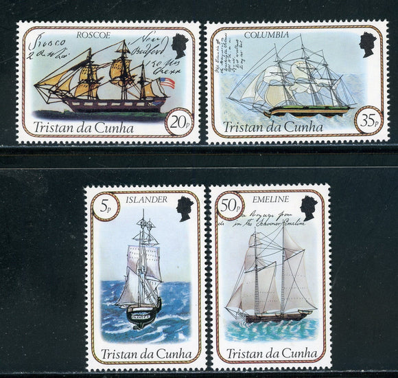 Tristan da Cunha Scott #324-327 MNH Sailing Ships CV$2+ 414477