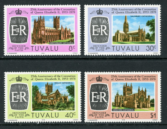 Tuvalu Scott #81-84 MNH Queen Elizabeth II Coronation 25th ANN $$ 414498