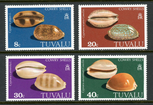 Tuvalu Scott #129-132 MNH Cowrie Shells $$ 414512