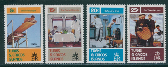 Turks & Caicos Scott #527-530 MNH Norman Rockwell Illustrations $$ 414525