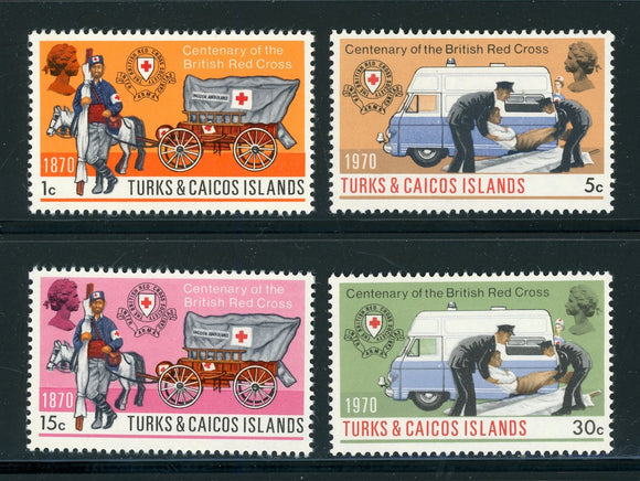 Turks & Caicos Scott #209-212 MNH British Red Cross Centenary $$ 414547