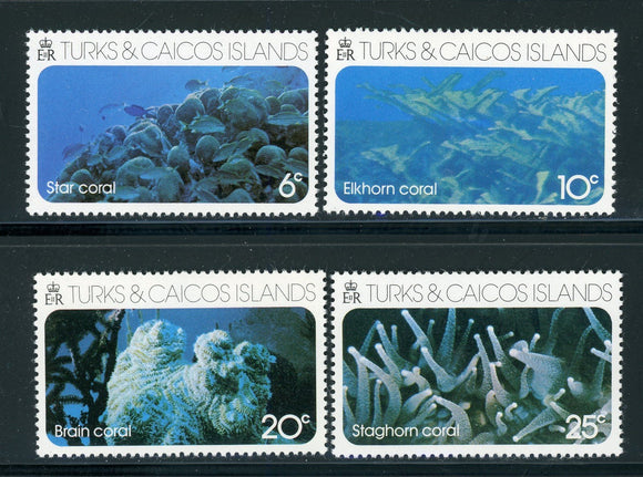 Turks & Caicos Scott #307-310 MNH Corals FAUNA $$ 414555