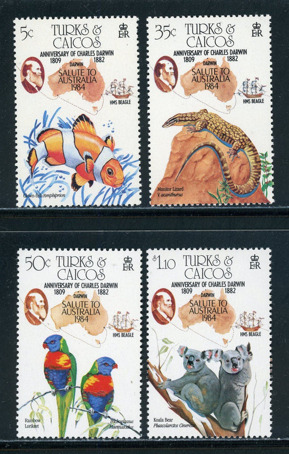 Turks & Caicos Scott #640-643 MNH AUSIPEX '84 Stamp EXPO CV$12+ 414559