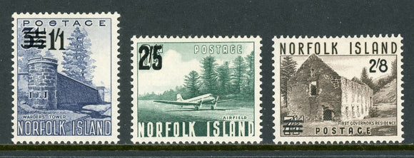 Norfolk Island Scott #26-28 MlH SCHGS on Scenes CV$21+ 414578