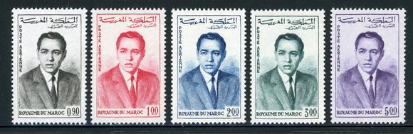 MOROCCO MNH Air Post: Scott #C5-C9 King Hassan II Issue 1962 CV$9+