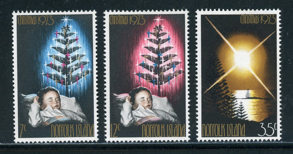 Norfolk Island Scott #153-155 MLH Christmas 1973 CV$2+ 417243