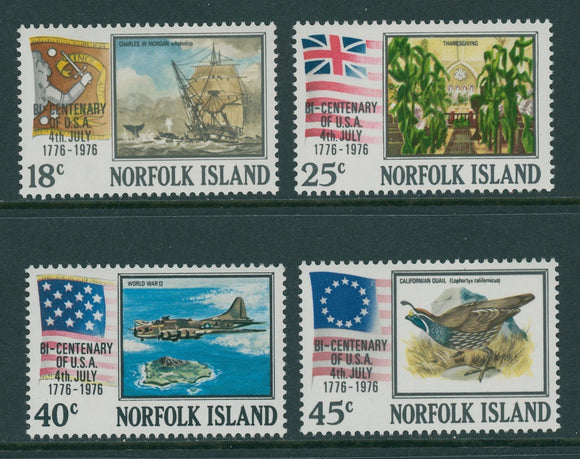 Norfolk Island Scott #194-197 MNH U.S. Bicentennial CV$2+ 417245