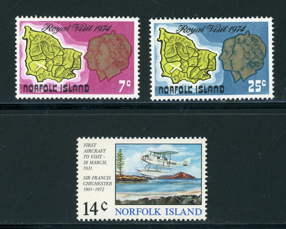 Norfolk Island Scott #172-174 MNH 1974 Issues CV$3+ 417247