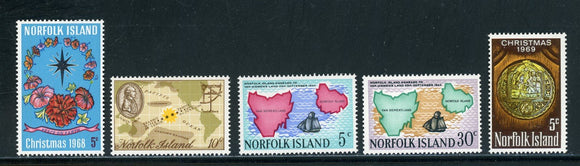 Norfolk Island Scott #121-125 MLH 1968-'69 Issues $$ 417248