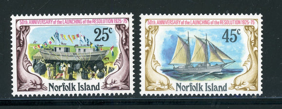 Norfolk Island Scott #192-193 MNH Schooner Resolution $$ 417249