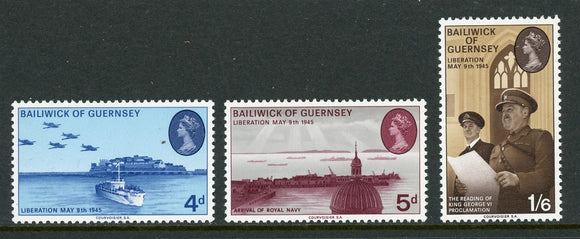 Guernsey Scott #30-32 MNH WW II Liberation ANN $$ 417259
