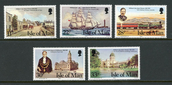 Isle of Man Scott #267-271 MNH William Cain Governor in Australia CV$3+ 417267