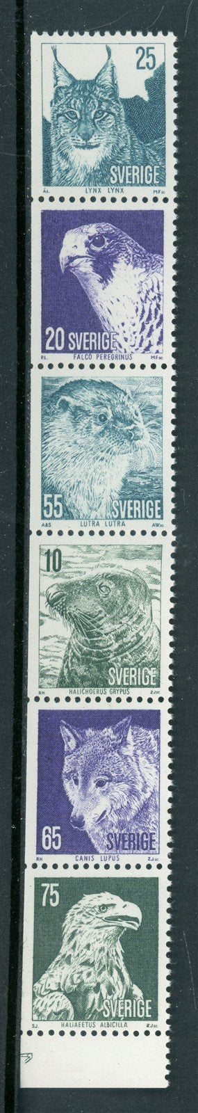 Sweden Scott #1020a MNH PANE Protected Animals FAUNA CV$2+ 417369