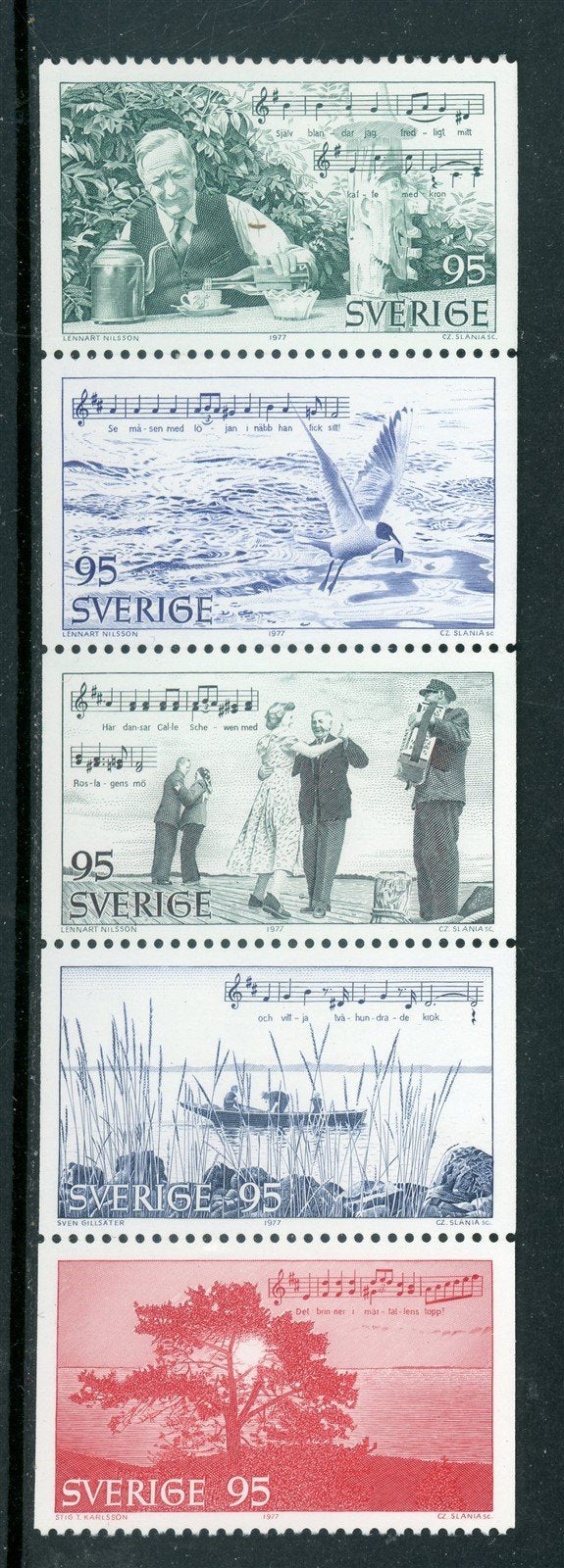 Sweden Scott #1203-1207 MNH STRIP Tourist Publicity for Roslagen $$ 417378