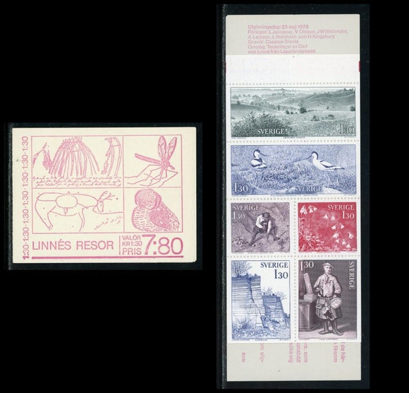 Sweden Scott #1247a MNH BOOKLET Travels of Karl von Linné CV$6+ 417380