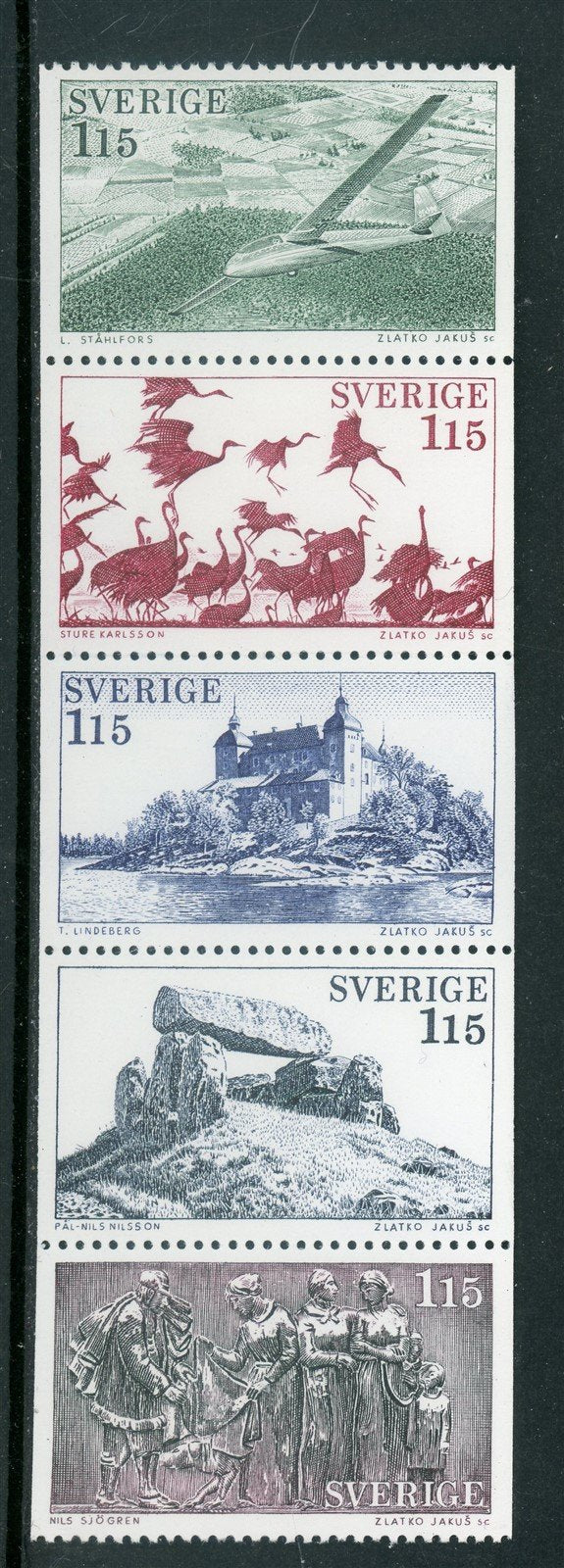 Sweden Scott #1248-1252 MNH STRIP Tourist Publicity for Vastergotland $$ 417381