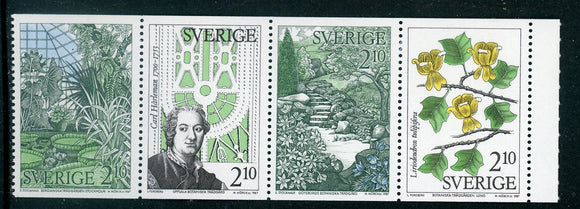 Sweden Scott #1650-1653 MNH STRIP Botanical Gardens CV$3+ 417410