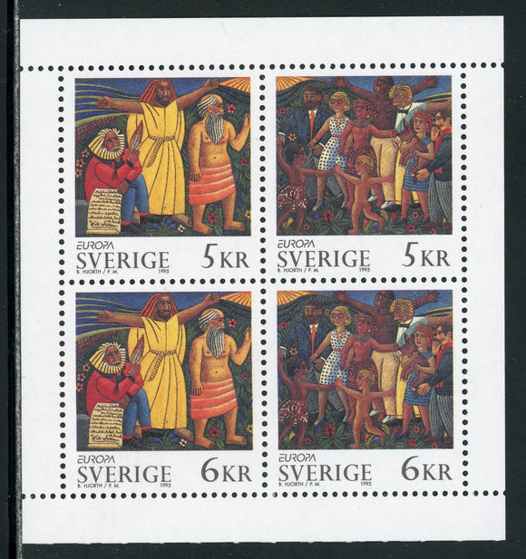 Sweden Scott #2119a MNH PANE Europa 1995 CV$7+ 417429