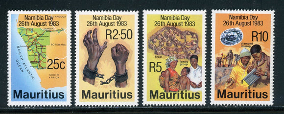 Mauritius Scott #566-569 MNH Namibia Day CV$10+ 417456