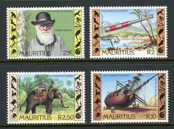 Mauritius Scott #544-547 MNH Darwin Death Centenary CV$4+ 417466