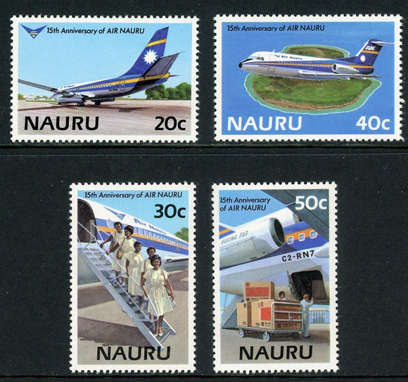 Nauru Scott #303-306 MNH Air Nauru 15th ANN CV$3+ 417540