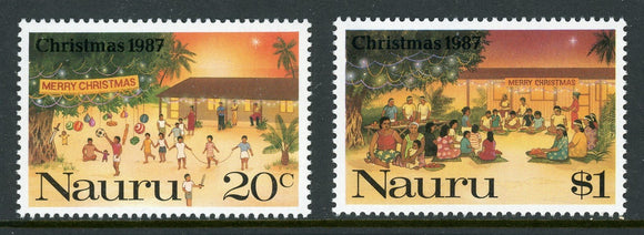 Nauru Scott #341-342 MNH Christmas 1987 CV$3+ 417544