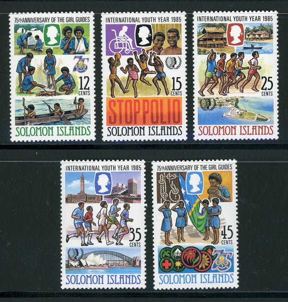 Solomon Islands Scott #551-555 MNH Int'l Youth Year CV$7+ 417546