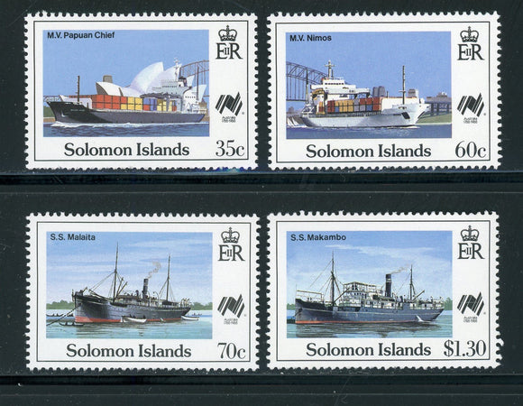Solomon Islands Scott #618-621 MNH Australia Bicentennial CV$6+ 417549